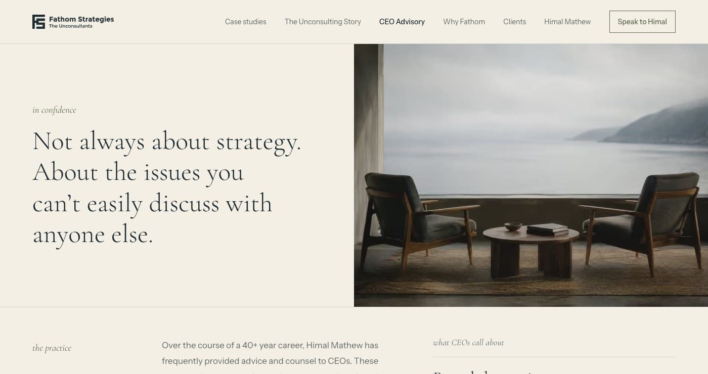 CEO Advisory explains the role of an experienced sounding board.